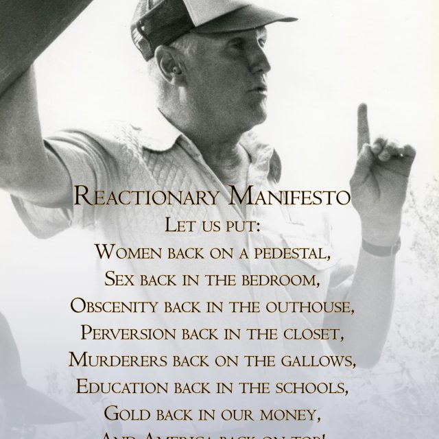 Where have you seen this before? The Reactionary Manifesto! #thesconce ? Visit our website for more great quotes from The Guru! Jeffcooperfoundation.org