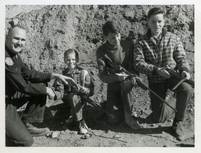 Jeff with some of his earliest and youngest students, perhaps? Big Bear Lake, California.
