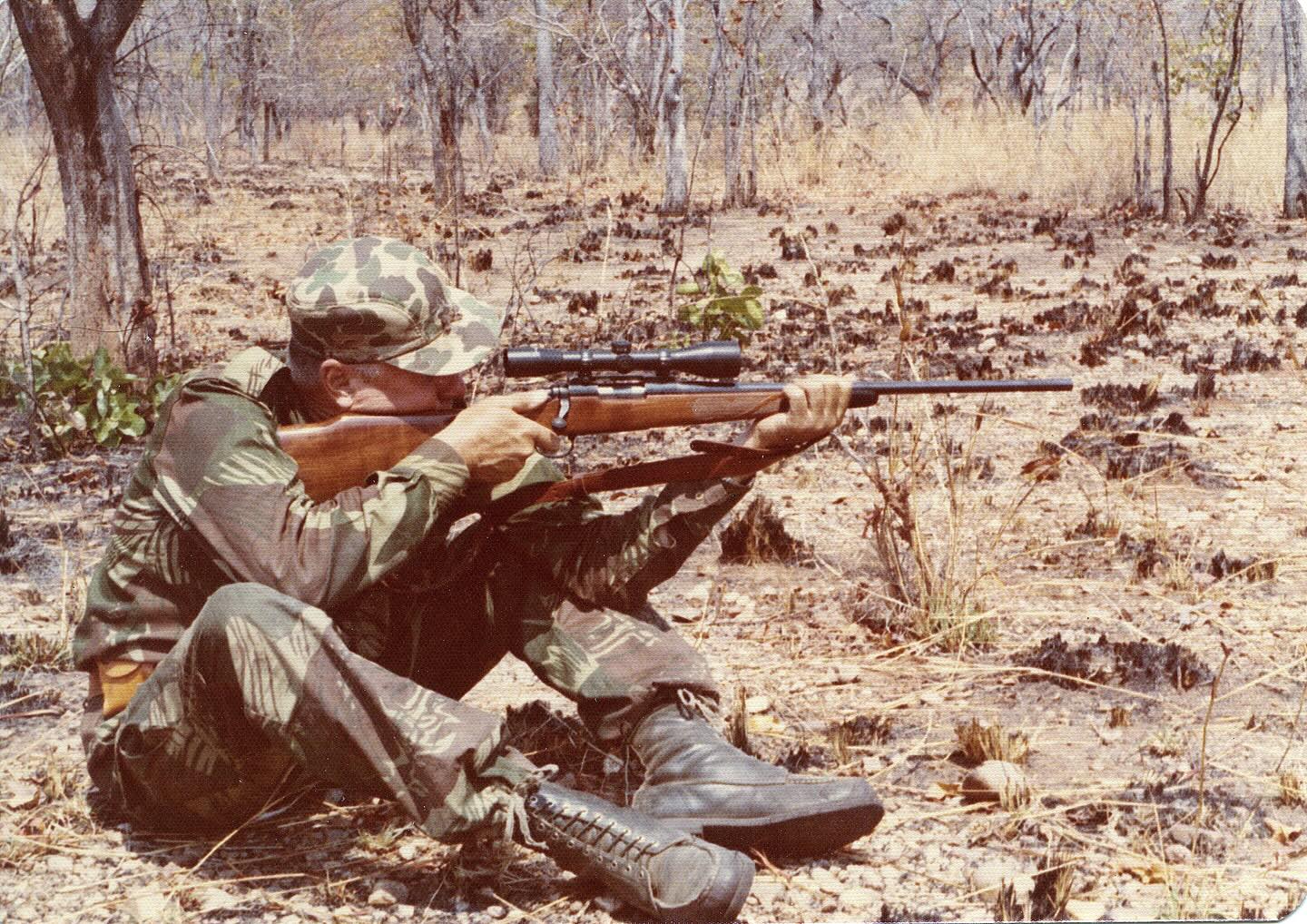Jeff demonstrates a perfect sitting position.  Africa, 1977.