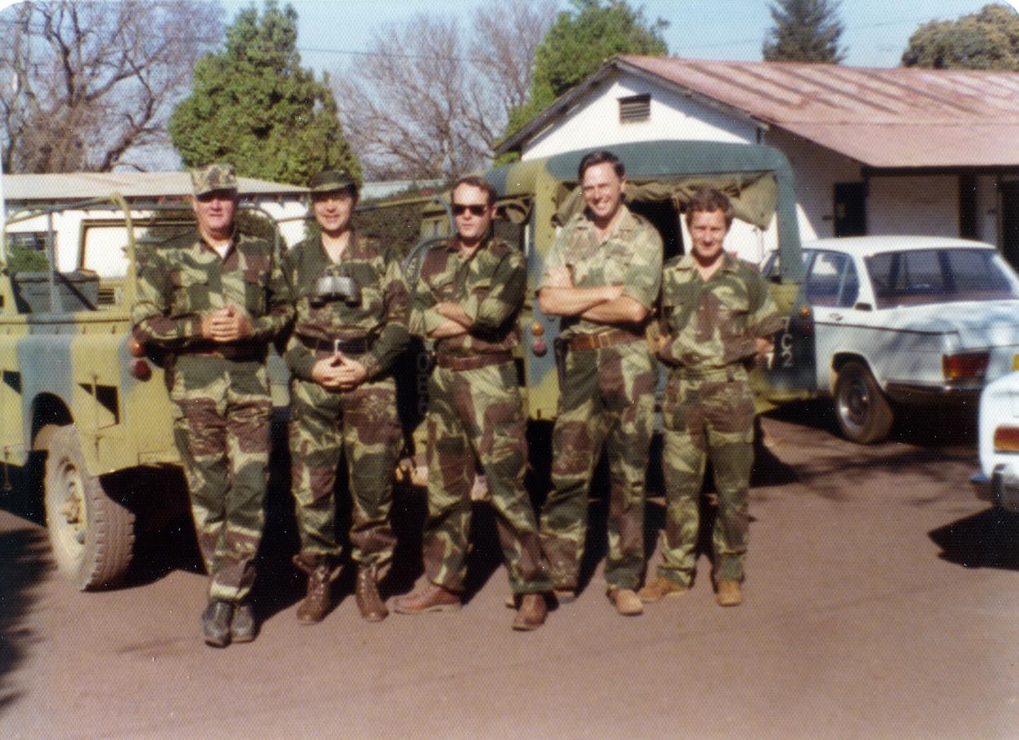 #TheColonel sporting Rhodie Camo with Rhodesian Security Forces.  Rhodesia, 1977.